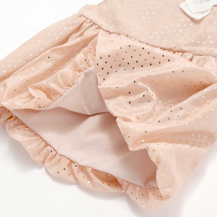 キラキラ箔プリントリボン付きバルーンオーガンジーブラウス(80~130cm) | SLAP SLIP | 詳細画像15 