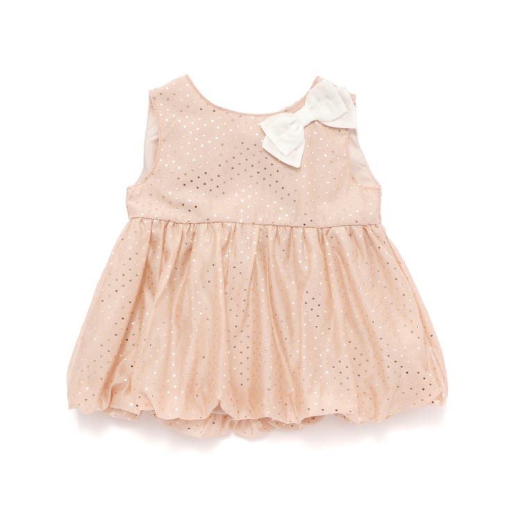 キラキラ箔プリントリボン付きバルーンオーガンジーブラウス(80~130cm) | SLAP SLIP | 詳細画像9 