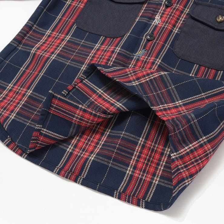【お揃い】ツイル胸ポケットチェックシャツ(80~130cm) | SLAP SLIP | 詳細画像13 