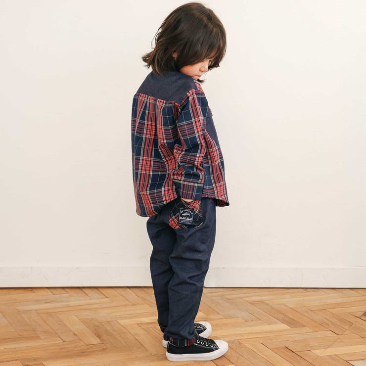 【お揃い】ツイル胸ポケットチェックシャツ(80~130cm) | SLAP SLIP | 詳細画像5 