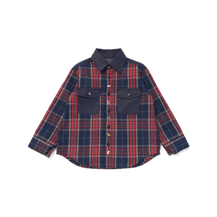 【お揃い】ツイル胸ポケットチェックシャツ(80~130cm) | SLAP SLIP | 詳細画像7 