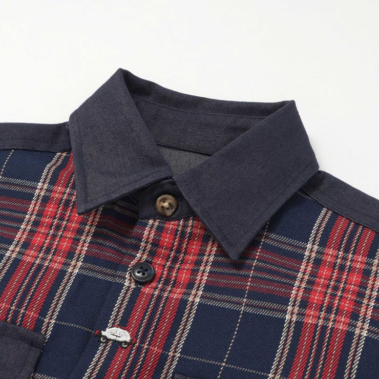 【お揃い】ツイル胸ポケットチェックシャツ(80~130cm) | SLAP SLIP | 詳細画像9 