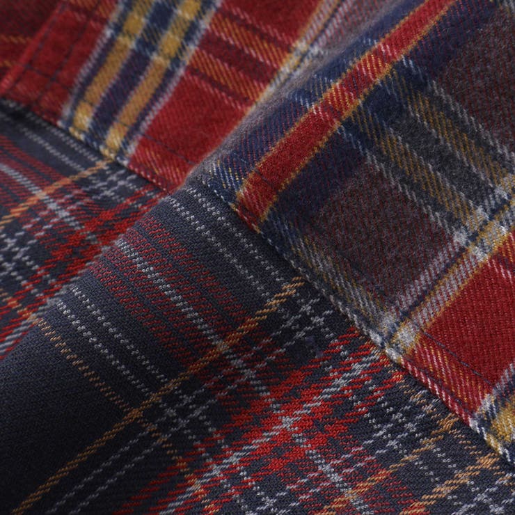 【お揃い】もこもこボア襟切り替えチェックシャツ(90~130cm) | SLAP SLIP | 詳細画像13 