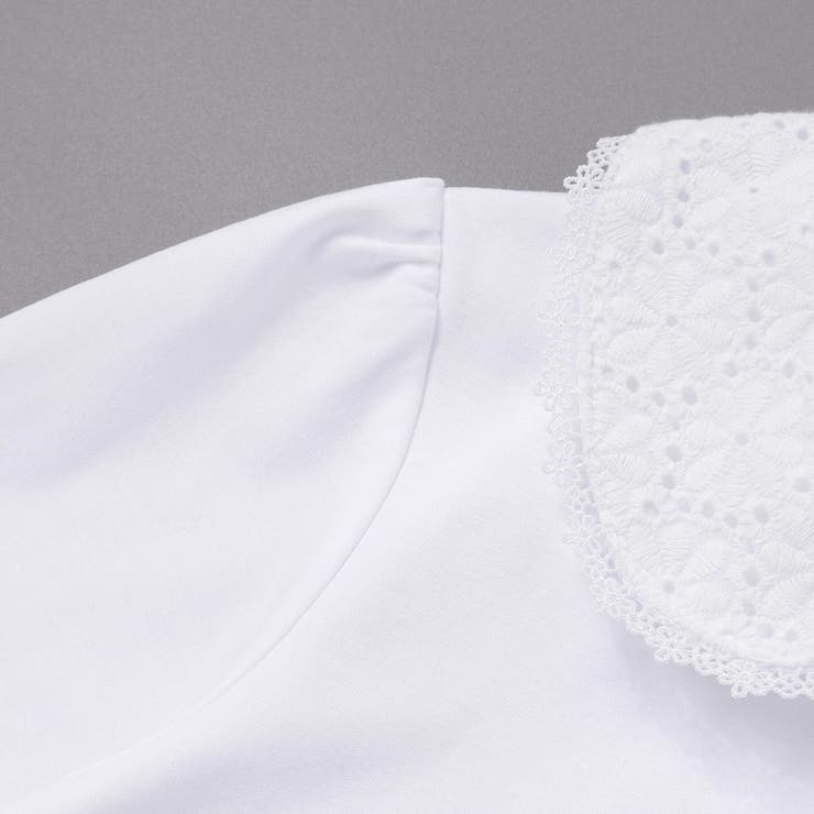 レース襟キラキラお花ボタンキャンディスリーブブラウス(110~130cm) | SLAP SLIP | 詳細画像9 