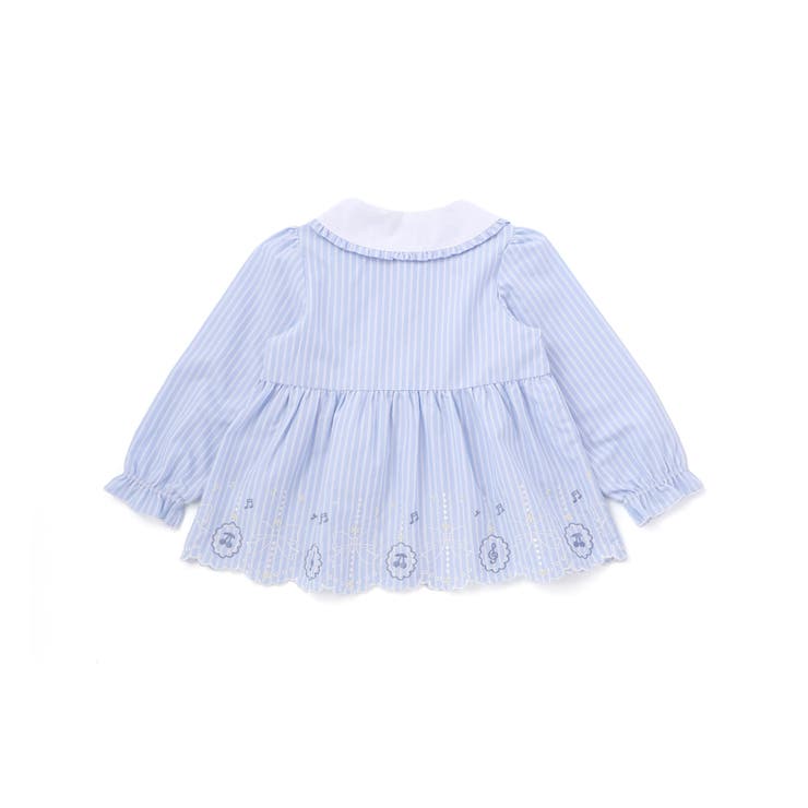 ストライプ＆花柄裾刺しゅうフレアブラウス(90~130cm) | SLAP SLIP | 詳細画像8 