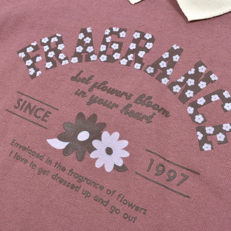 襟付花柄カレッジロゴプリントトレーナー(80~130cm) | SLAP SLIP | 詳細画像9 