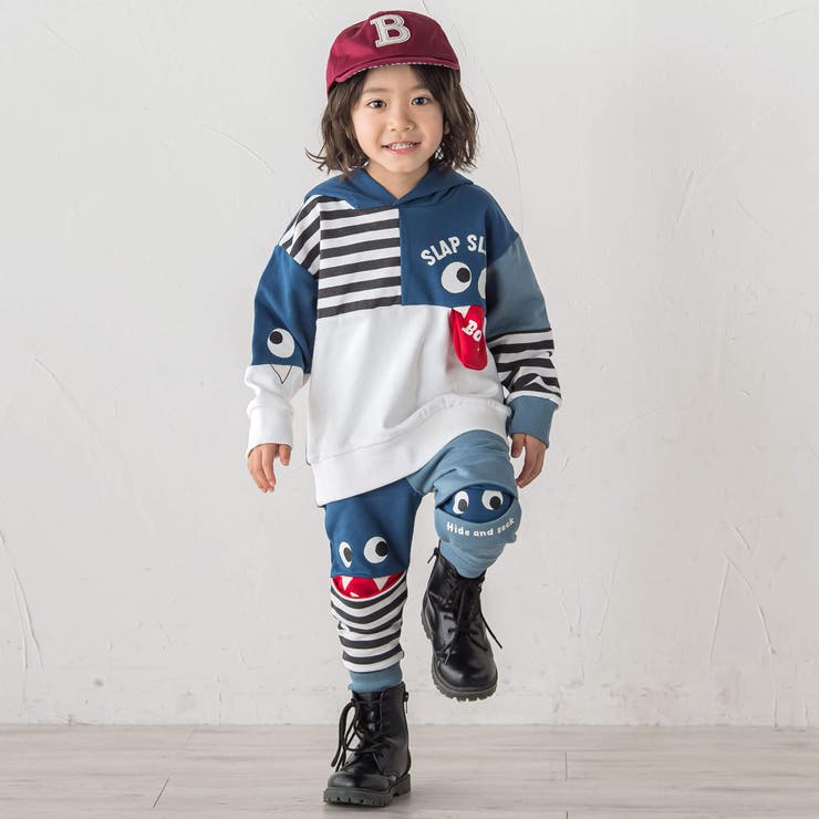 【お揃い】おめめギョロギョロモンスターバイカラーフーディ(80~130cm) | SLAP SLIP | 詳細画像4 