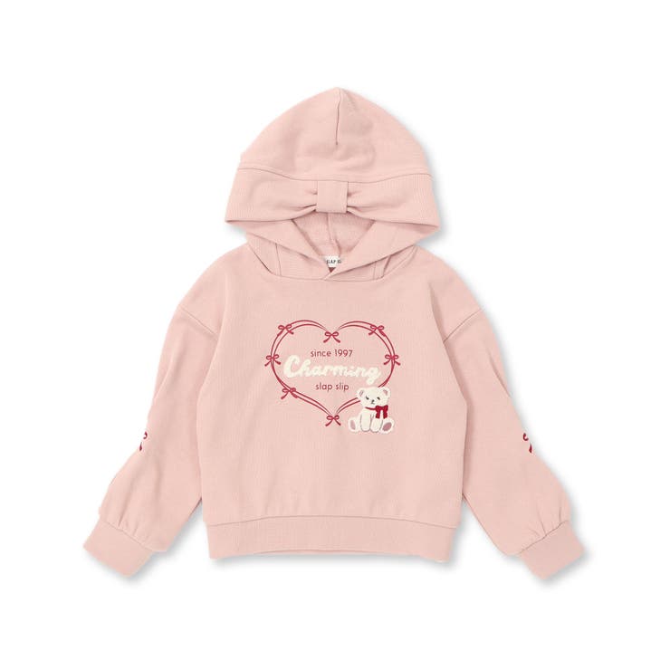 袖口タックサガラ刺しゅうリボンモチーフフーディー(80~130cm) | SLAP SLIP | 詳細画像11 