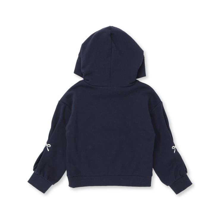 袖口タックサガラ刺しゅうリボンモチーフフーディー(80~130cm) | SLAP SLIP | 詳細画像5 