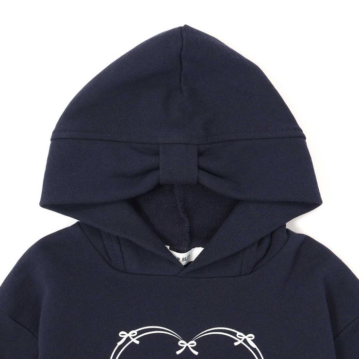 袖口タックサガラ刺しゅうリボンモチーフフーディー(80~130cm) | SLAP SLIP | 詳細画像7 