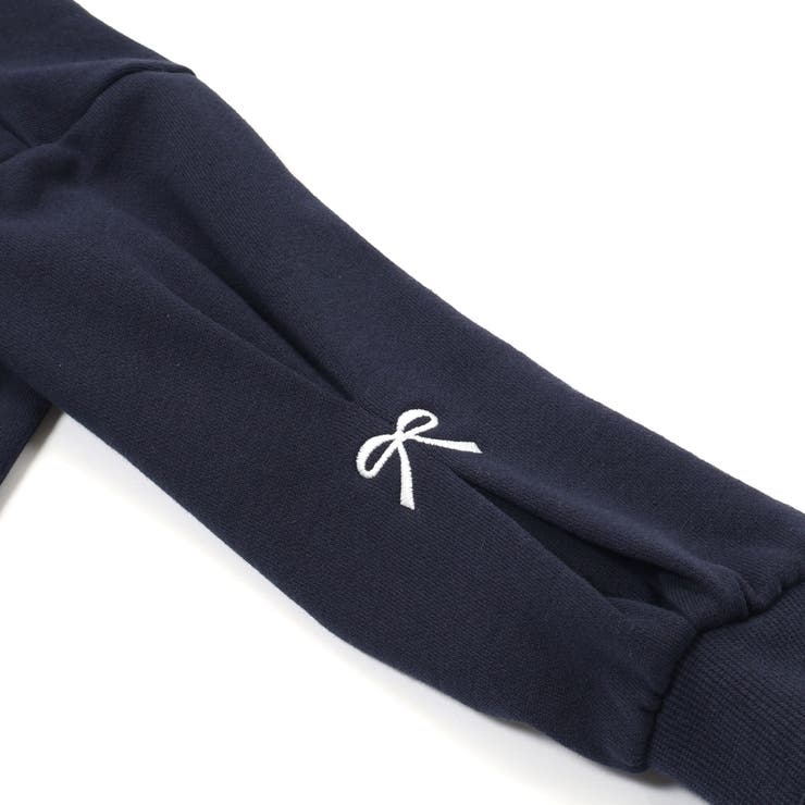 袖口タックサガラ刺しゅうリボンモチーフフーディー(80~130cm) | SLAP SLIP | 詳細画像9 