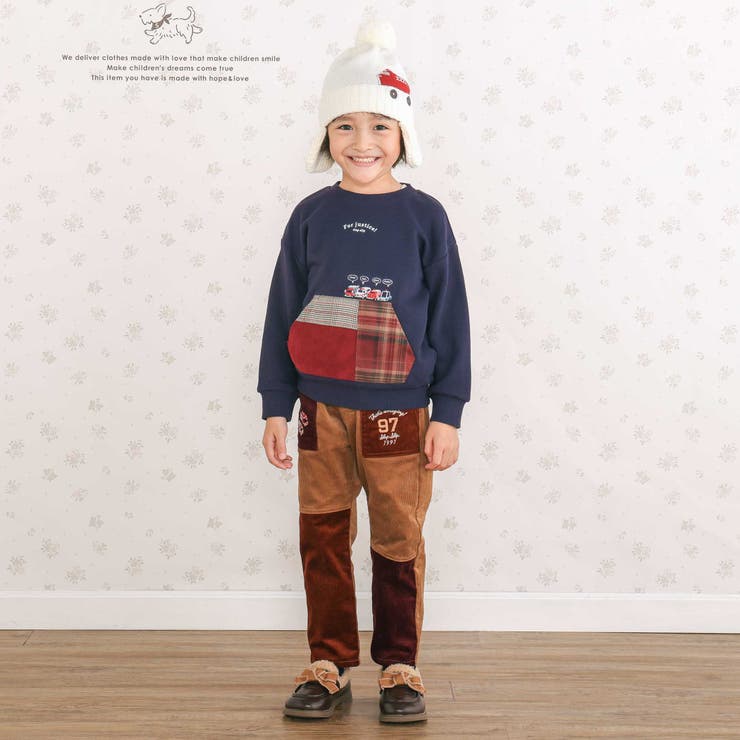 切り替えカンガルーポケットトレーナー(80~130cm) | SLAP SLIP | 詳細画像3 