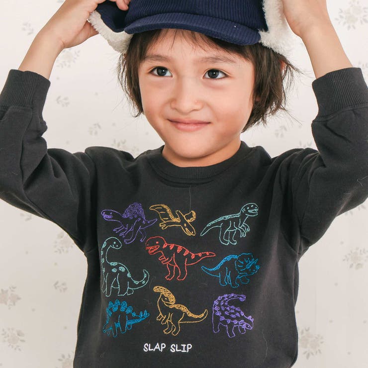 恐竜刺しゅうトレーナー(80~130cm) | SLAP SLIP | 詳細画像3 