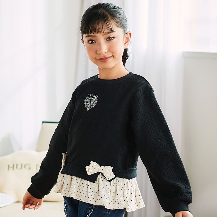 ハート柄コーデュロイ切り替えトレーナー(80~130cm) | SLAP SLIP | 詳細画像5 