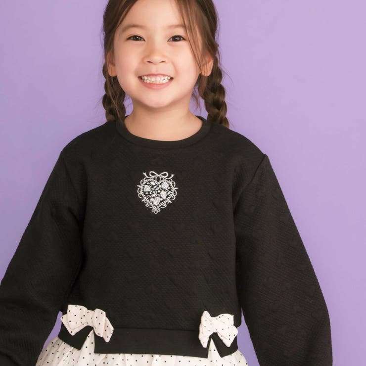 ハート柄コーデュロイ切り替えトレーナー(80~130cm) | SLAP SLIP | 詳細画像6 