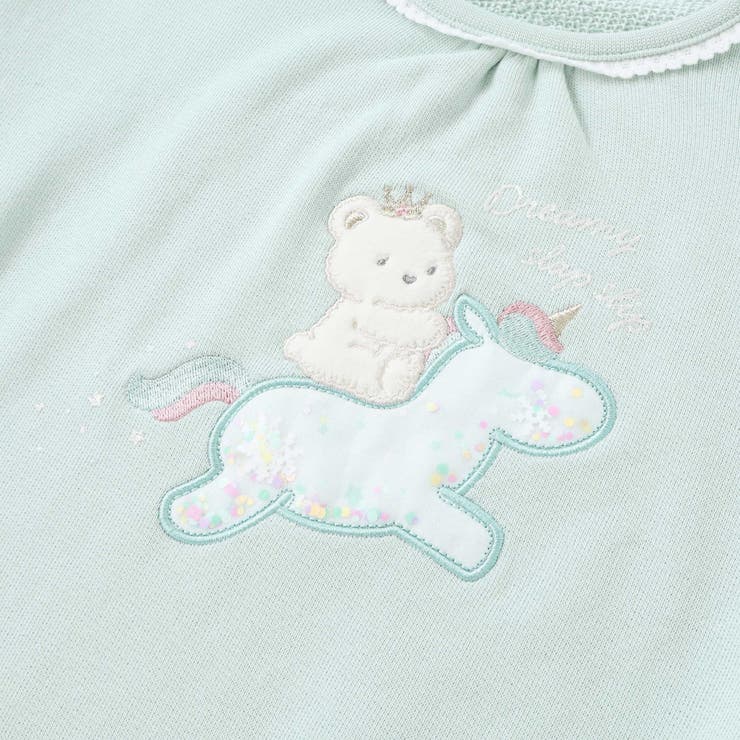 ネコクマイヌアニマルオーガンジーパッチモチーフトレーナー(80~130cm) | SLAP SLIP | 詳細画像11 