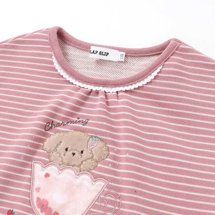 ネコクマイヌアニマルオーガンジーパッチモチーフトレーナー(80~130cm) | SLAP SLIP | 詳細画像14 