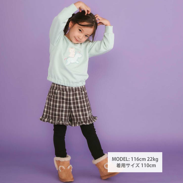 ネコクマイヌアニマルオーガンジーパッチモチーフトレーナー(80~130cm) | SLAP SLIP | 詳細画像4 