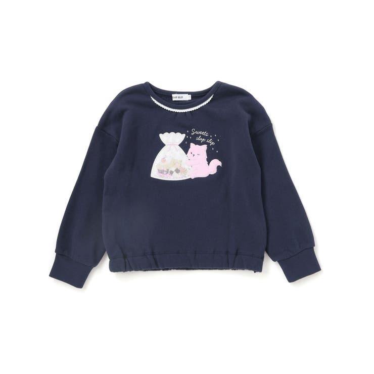 ネコクマイヌアニマルオーガンジーパッチモチーフトレーナー(80~130cm) | SLAP SLIP | 詳細画像6 