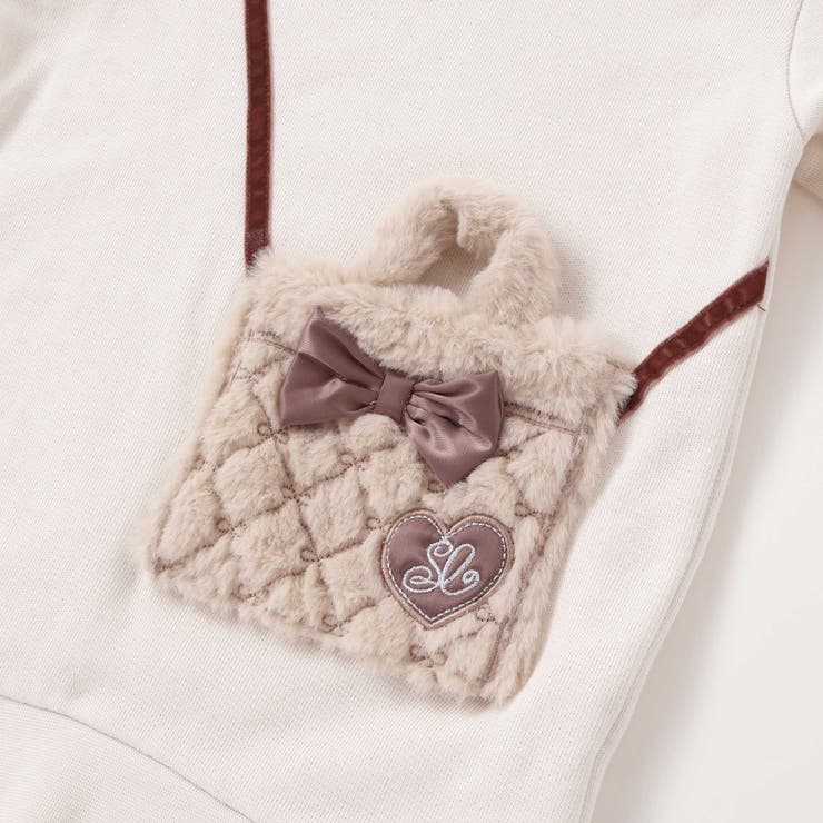 リボン付きファーポシェットパッチトレーナー(80~130cm) | SLAP SLIP | 詳細画像7 