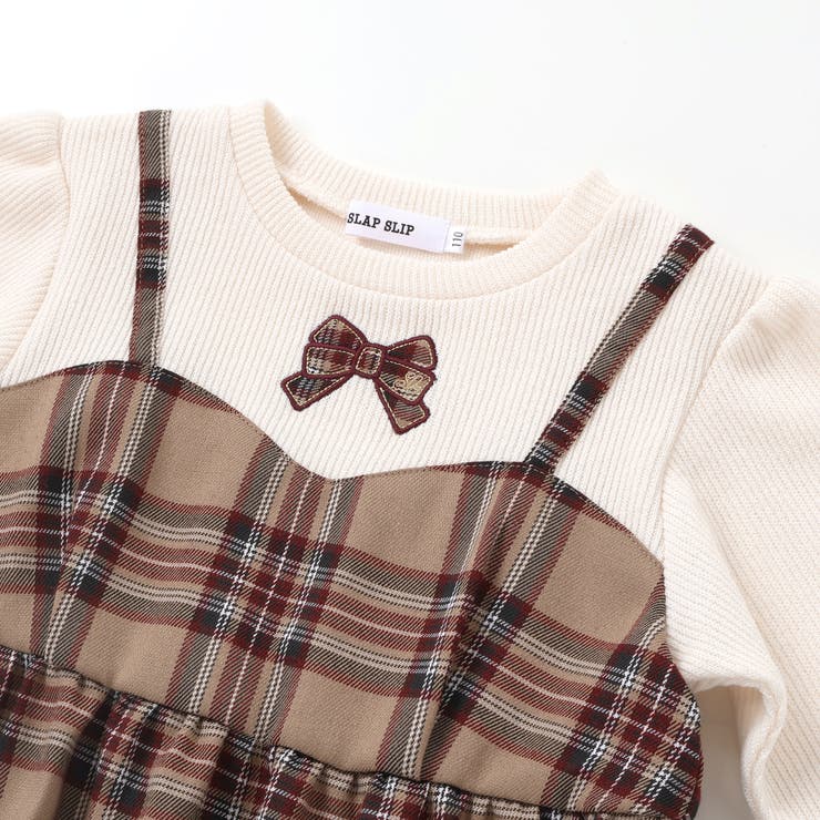 チェック裾スカラップキャミソールドッキングトレーナー | SLAP SLIP | 詳細画像6 