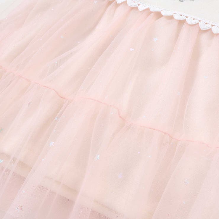 ネックレス風刺しゅうチュール切り替え肩フリルトレーナー(80~130cm) | SLAP SLIP | 詳細画像10 