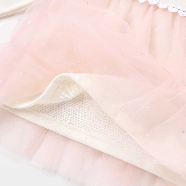 ネックレス風刺しゅうチュール切り替え肩フリルトレーナー(80~130cm) | SLAP SLIP | 詳細画像11 