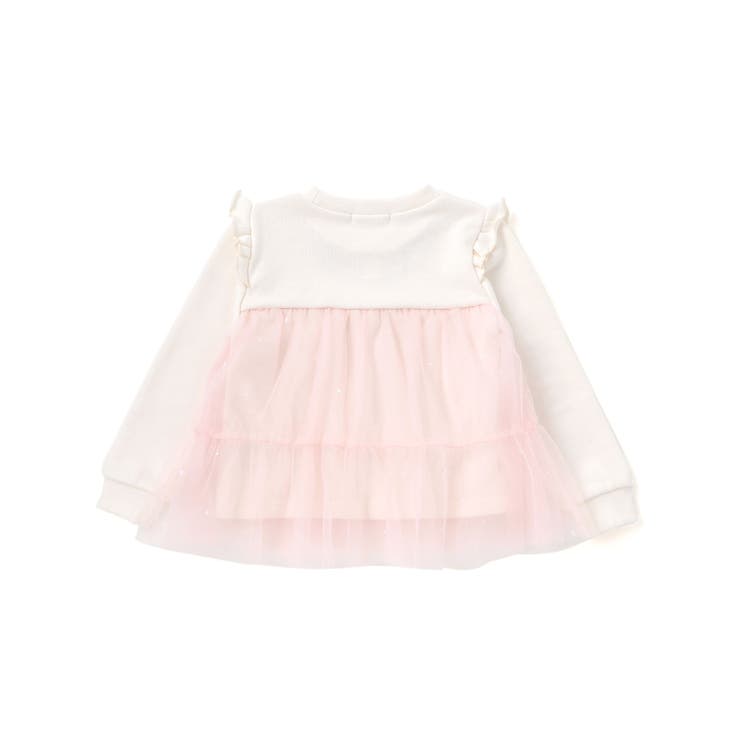 ネックレス風刺しゅうチュール切り替え肩フリルトレーナー(80~130cm) | SLAP SLIP | 詳細画像6 