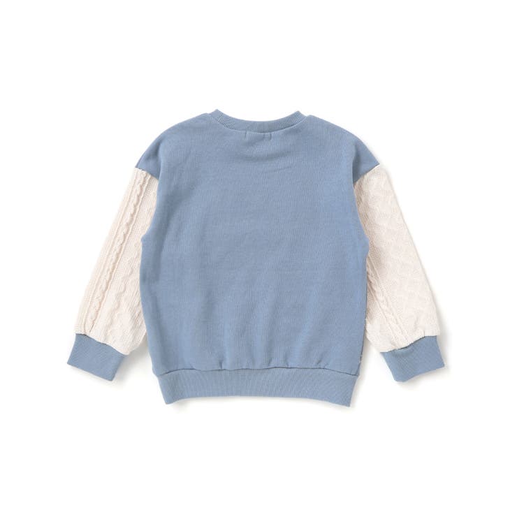 ガタゴト電車サガラ刺しゅう袖切り替えトレーナー(80~130cm) | SLAP SLIP | 詳細画像6 