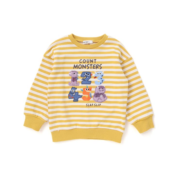 無地ボーダーいろんな恐竜刺しゅうトレーナー(80~130cm) | SLAP SLIP | 詳細画像17 