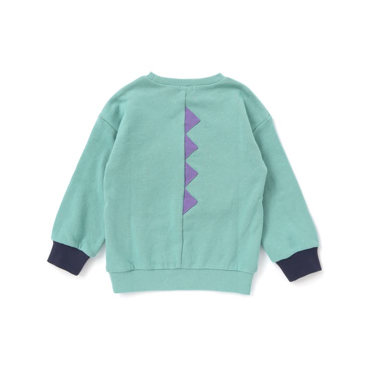 無地ボーダーいろんな恐竜刺しゅうトレーナー(80~130cm) | SLAP SLIP | 詳細画像5 