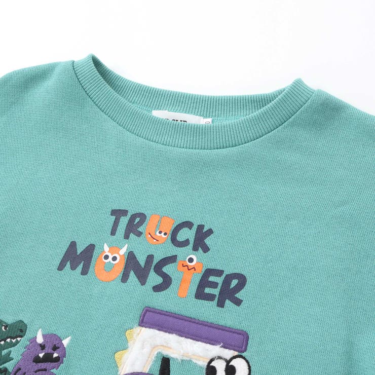 無地ボーダーいろんな恐竜刺しゅうトレーナー(80~130cm) | SLAP SLIP | 詳細画像6 