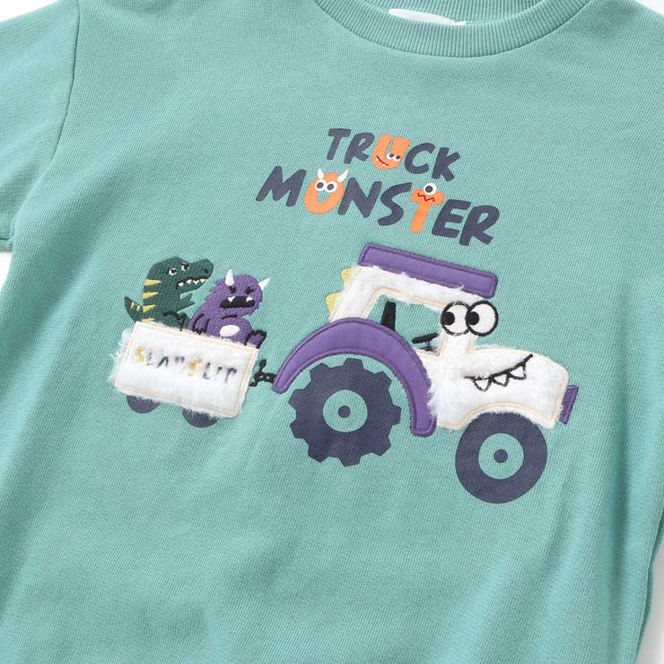 無地ボーダーいろんな恐竜刺しゅうトレーナー(80~130cm) | SLAP SLIP | 詳細画像7 