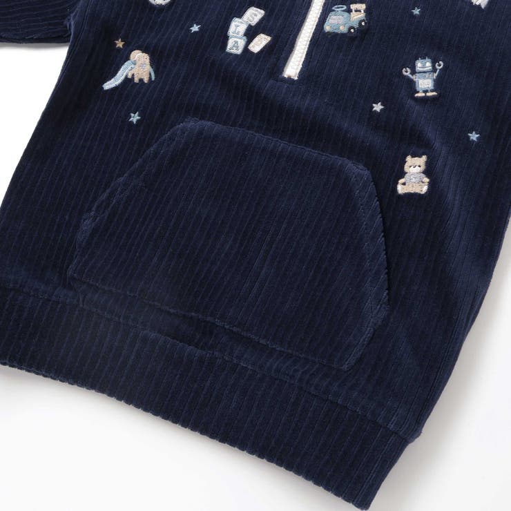 恐竜くるまロケットおもちゃ刺しゅうハーフジップトップス(80~130cm) | SLAP SLIP | 詳細画像14 