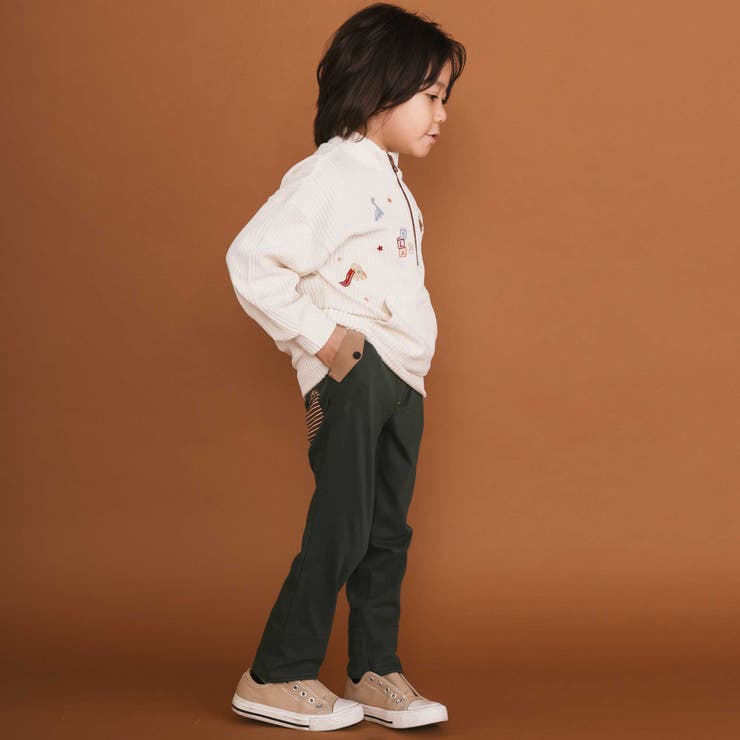 恐竜くるまロケットおもちゃ刺しゅうハーフジップトップス(80~130cm) | SLAP SLIP | 詳細画像3 