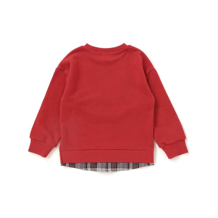 はたらくくるま恐竜パッチ刺しゅう×チェック切替トレーナー(80~130cm) | SLAP SLIP | 詳細画像5 