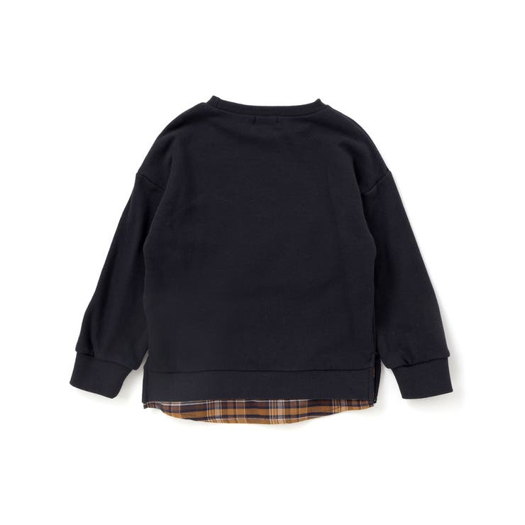 はたらくくるま恐竜パッチ刺しゅう×チェック切替トレーナー(80~130cm) | SLAP SLIP | 詳細画像7 