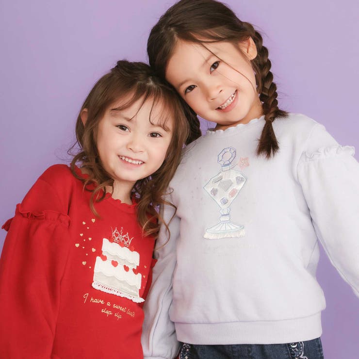 ケーキパフュームボトルモチーフキラキラパッチ刺しゅうトレーナー(80~130cm… | SLAP SLIP | 詳細画像3 