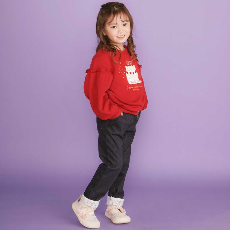 ケーキパフュームボトルモチーフキラキラパッチ刺しゅうトレーナー(80~130cm… | SLAP SLIP | 詳細画像4 