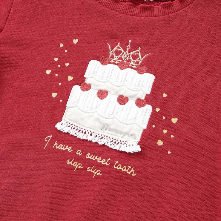 ケーキパフュームボトルモチーフキラキラパッチ刺しゅうトレーナー(80~130cm… | SLAP SLIP | 詳細画像7 