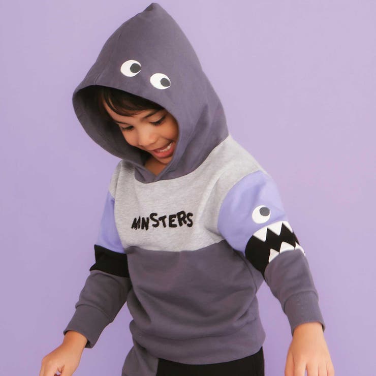 ネイビー | ぎょろぎょろモンスターかくれんぼトレーナー(80~130cm) | SLAP SLIP
