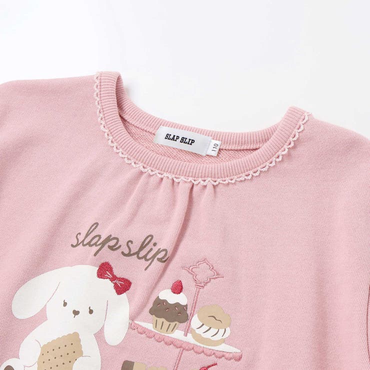 ウサギネコアニマルフェミニンモチーフトレーナー(80～130cm） | SLAP SLIP | 詳細画像5 