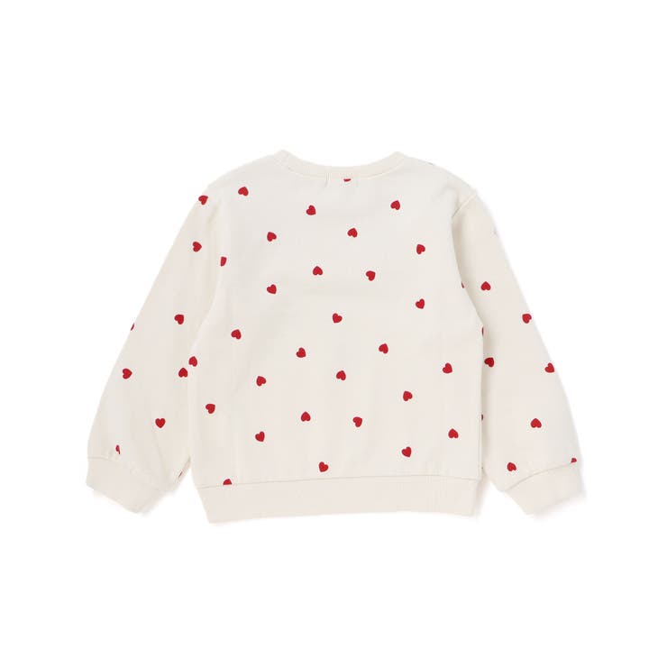 ハート総柄フリル付きガーリートレーナー(80~130cm) | SLAP SLIP | 詳細画像4 