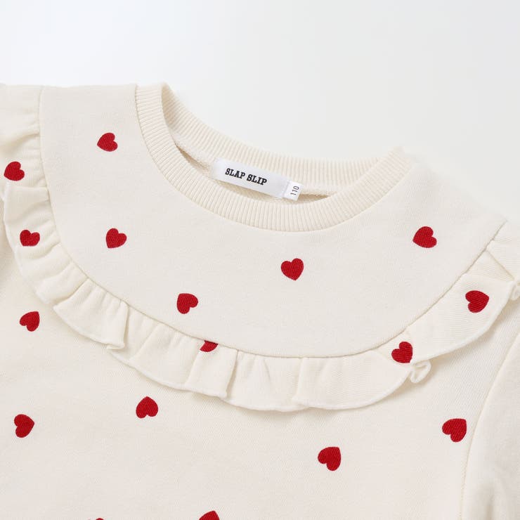 ハート総柄フリル付きガーリートレーナー(80~130cm) | SLAP SLIP | 詳細画像5 