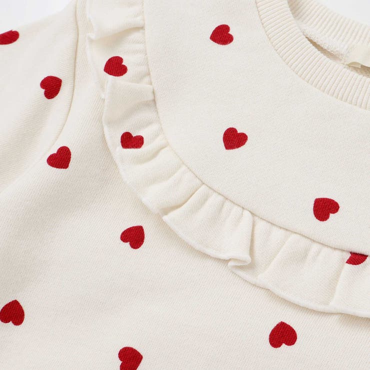 ハート総柄フリル付きガーリートレーナー(80~130cm) | SLAP SLIP | 詳細画像6 