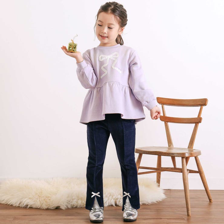 レースリボン付きペプラムトレーナー(80~130cm) | SLAP SLIP | 詳細画像3 