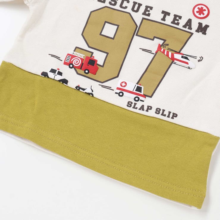 はたらくくるま発泡プリント星パッチナンバリングバイカラートレーナー | SLAP SLIP | 詳細画像9 