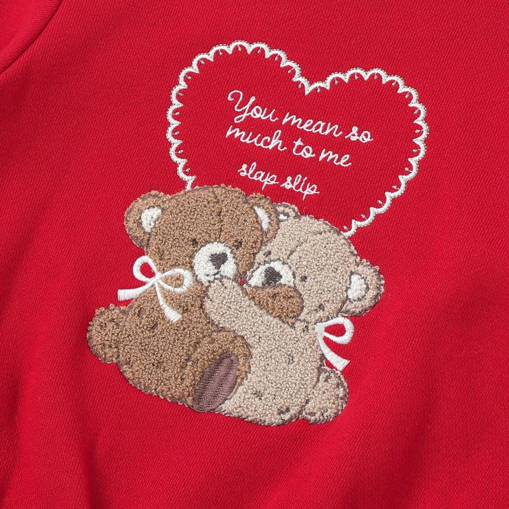 【裏起毛】アニマルいろんなクマサガラ刺しゅうトレーナー(80~130cm) | SLAP SLIP | 詳細画像12 