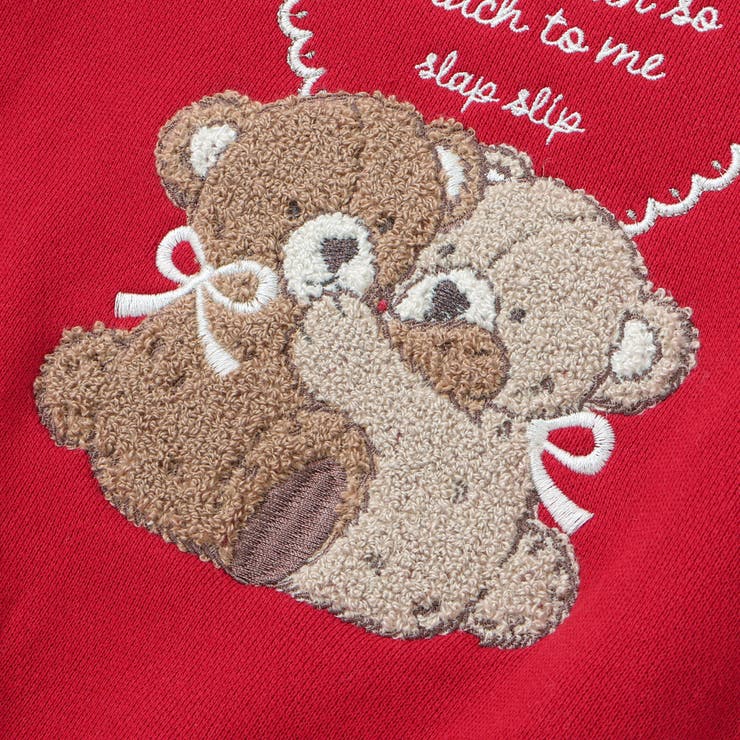 【裏起毛】アニマルいろんなクマサガラ刺しゅうトレーナー(80~130cm) | SLAP SLIP | 詳細画像13 