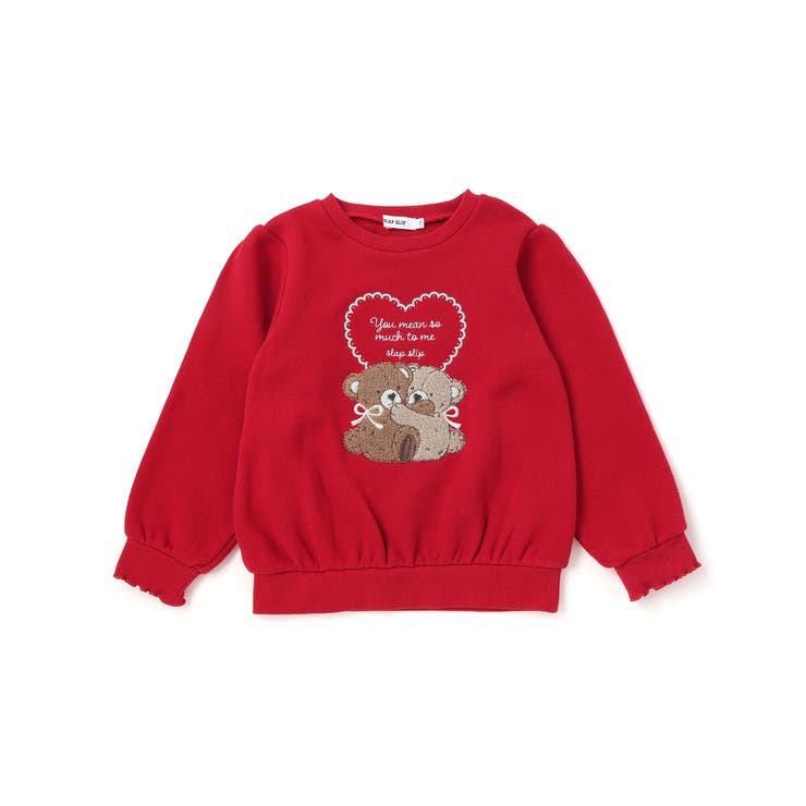 【裏起毛】アニマルいろんなクマサガラ刺しゅうトレーナー(80~130cm) | SLAP SLIP | 詳細画像9 